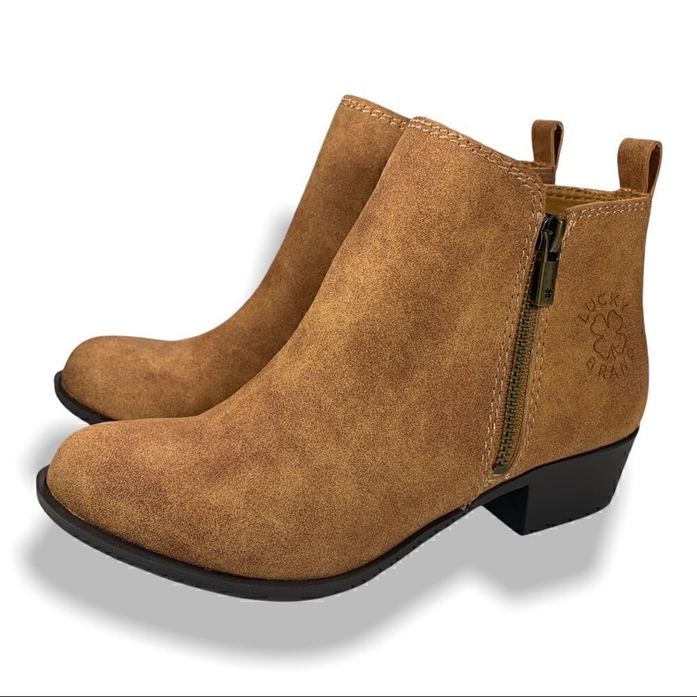 Lucky Brand Girls UG-BRONA Walnut Ankle Boots size 1 Kids